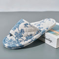 Soft Cotton Floral Slippers – Lightweight Non-Slip Indoor House Shoes
