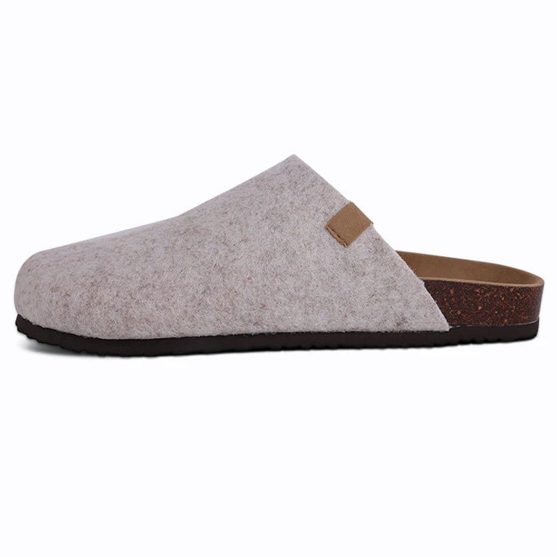Unisex Suede Mules & Clogs – Cork Insole Sandals with Arch Support