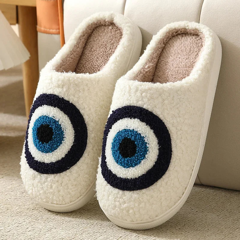 Christmas Reindeer Slippers for Men & Women – Warm Plush Non-Slip Winter House Shoes