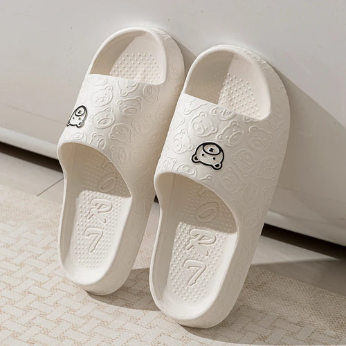 Cute Bear Slippers for Women & Men – Soft Cartoon Summer Sandals